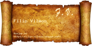 Filip Vilmos névjegykártya
